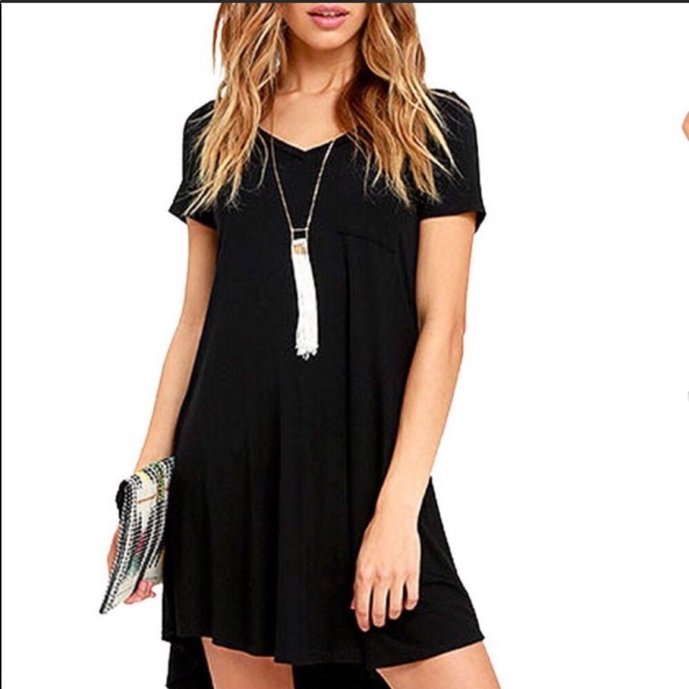 Cloth & stone black mini dress